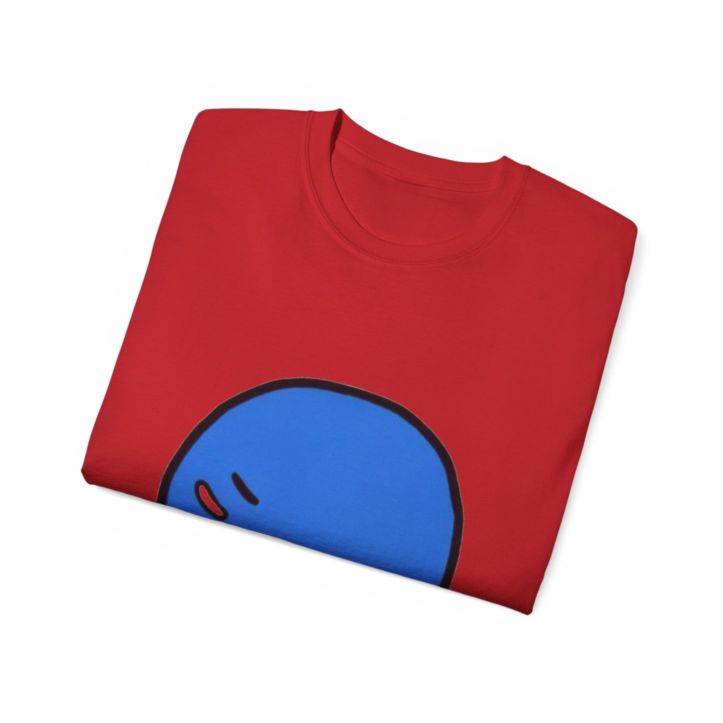 Blue Nervous Emoji T-Shirt — Anxious Face Graphic Tee