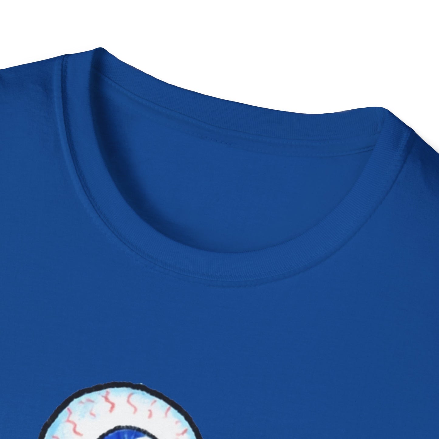 Eyeball Character T-Shirt - Cute Blue One-Eyed Cartoon Tee