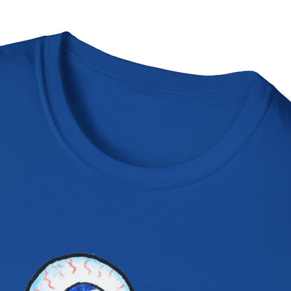Eyeball Character T-Shirt - Cute Blue One-Eyed Cartoon Tee