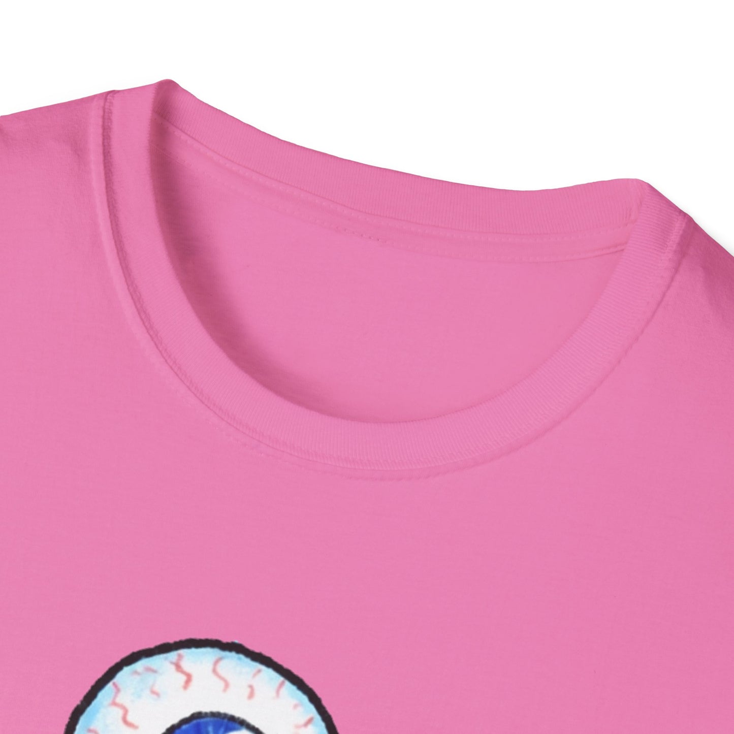 Eyeball Character T-Shirt - Cute Blue One-Eyed Cartoon Tee