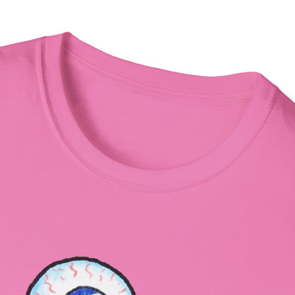 Eyeball Character T-Shirt - Cute Blue One-Eyed Cartoon Tee