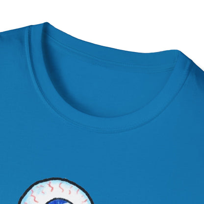 Eyeball Character T-Shirt - Cute Blue One-Eyed Cartoon Tee