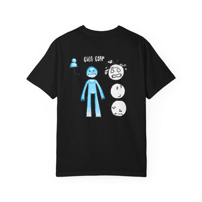Emotional Stick Figure T‑Shirt — 'CMS‑REP' Expressive Faces Graphic Tee
