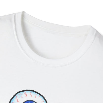 Eyeball Character T-Shirt - Cute Blue One-Eyed Cartoon Tee