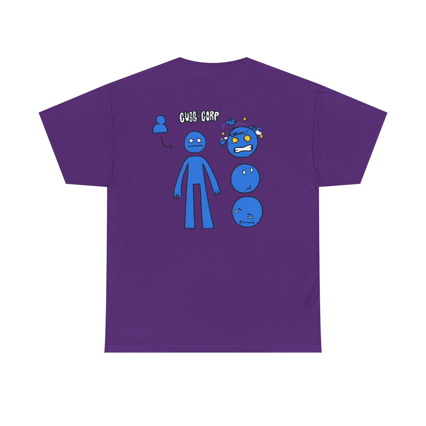 T-Shirt — Blue Mood Emoticon Graphic Tee