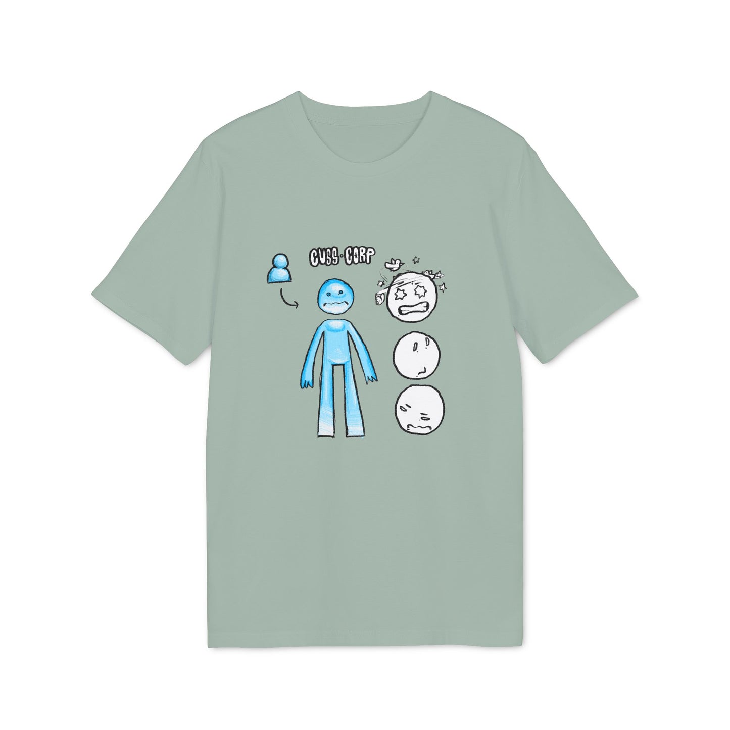 Creator 2.0 T-Shirt — Blue Character Emotions Diagram