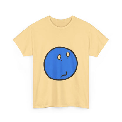 Blue Pensive Face T‑Shirt — Cute Cartoon Emoticon Tee