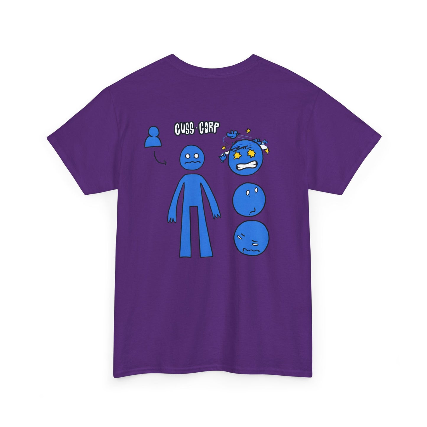 T-Shirt — Blue Mood Emoticon Graphic Tee