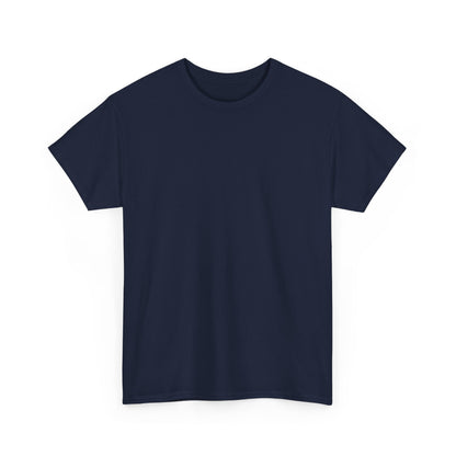 Blue Pondering Face Tee — Cute Minimal Cartoon Graphic T-Shirt