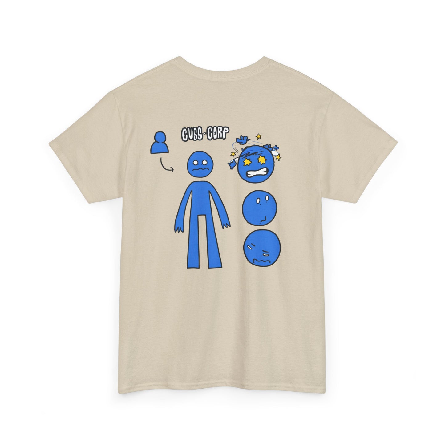 T-Shirt — Blue Mood Emoticon Graphic Tee