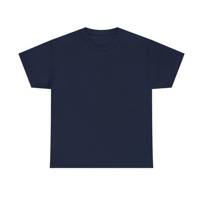 Blue Pondering Face Tee — Cute Minimal Cartoon Graphic T-Shirt