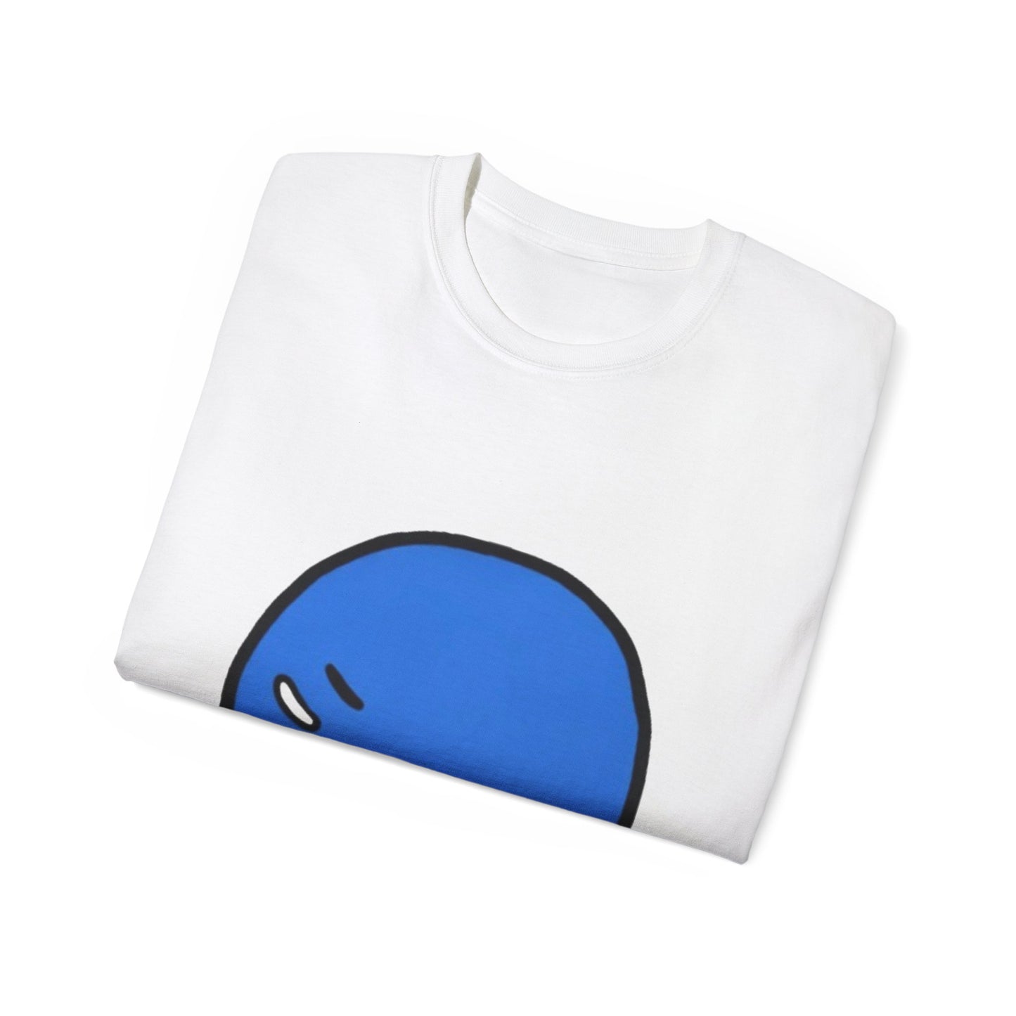 Blue Nervous Emoji T-Shirt — Anxious Face Graphic Tee