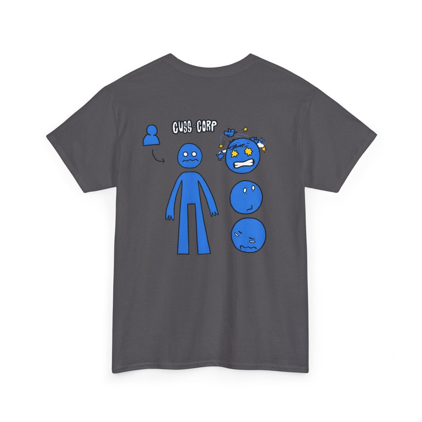 T-Shirt — Blue Mood Emoticon Graphic Tee