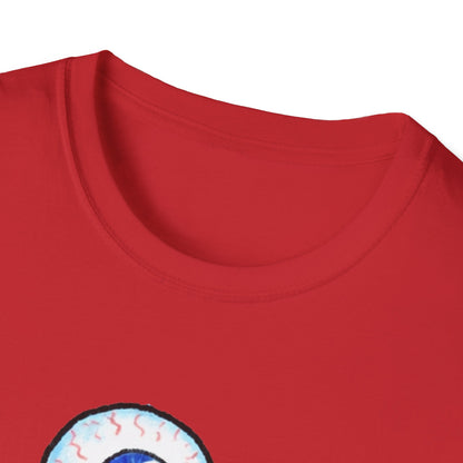 Eyeball Character T-Shirt - Cute Blue One-Eyed Cartoon Tee