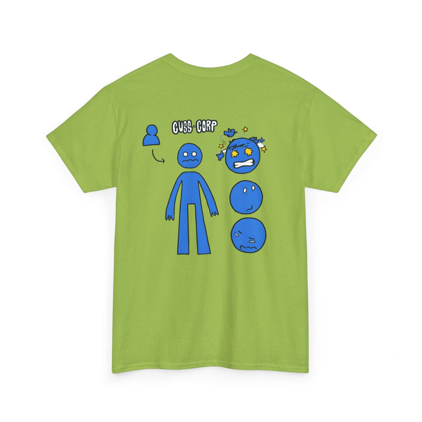 T-Shirt — Blue Mood Emoticon Graphic Tee