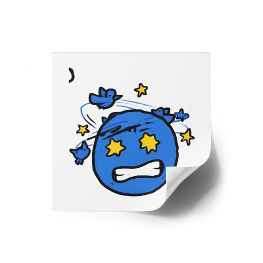 Square Sticker — Emoji with Birds