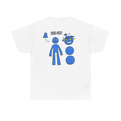 T-Shirt — Blue Mood Emoticon Graphic Tee