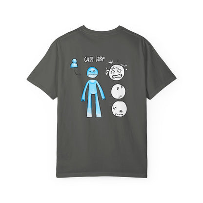 Emotional Stick Figure T‑Shirt — 'CMS‑REP' Expressive Faces Graphic Tee