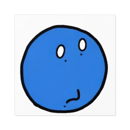 Square Sticker — Dazed Starry Emoji with Birds