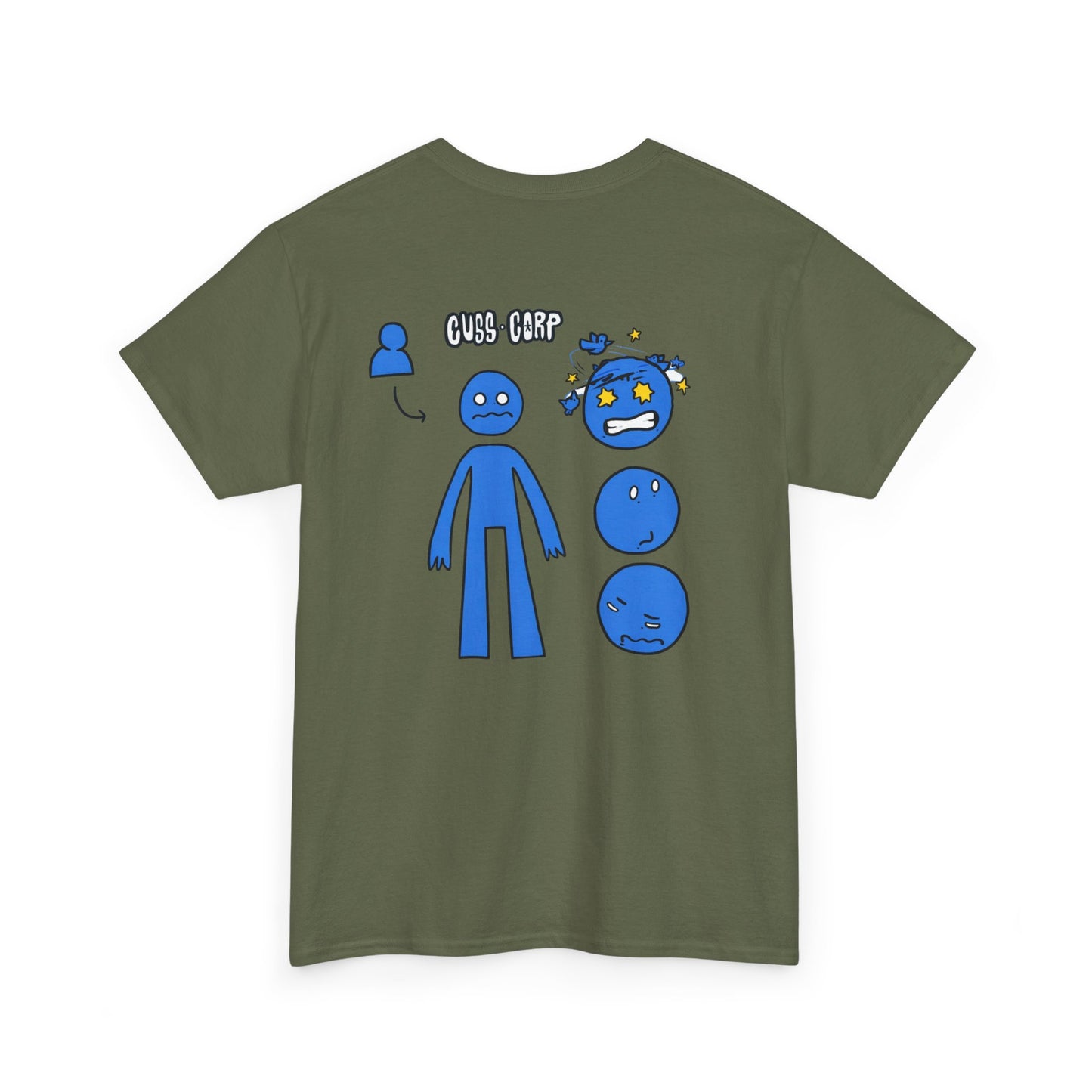 T-Shirt — Blue Mood Emoticon Graphic Tee