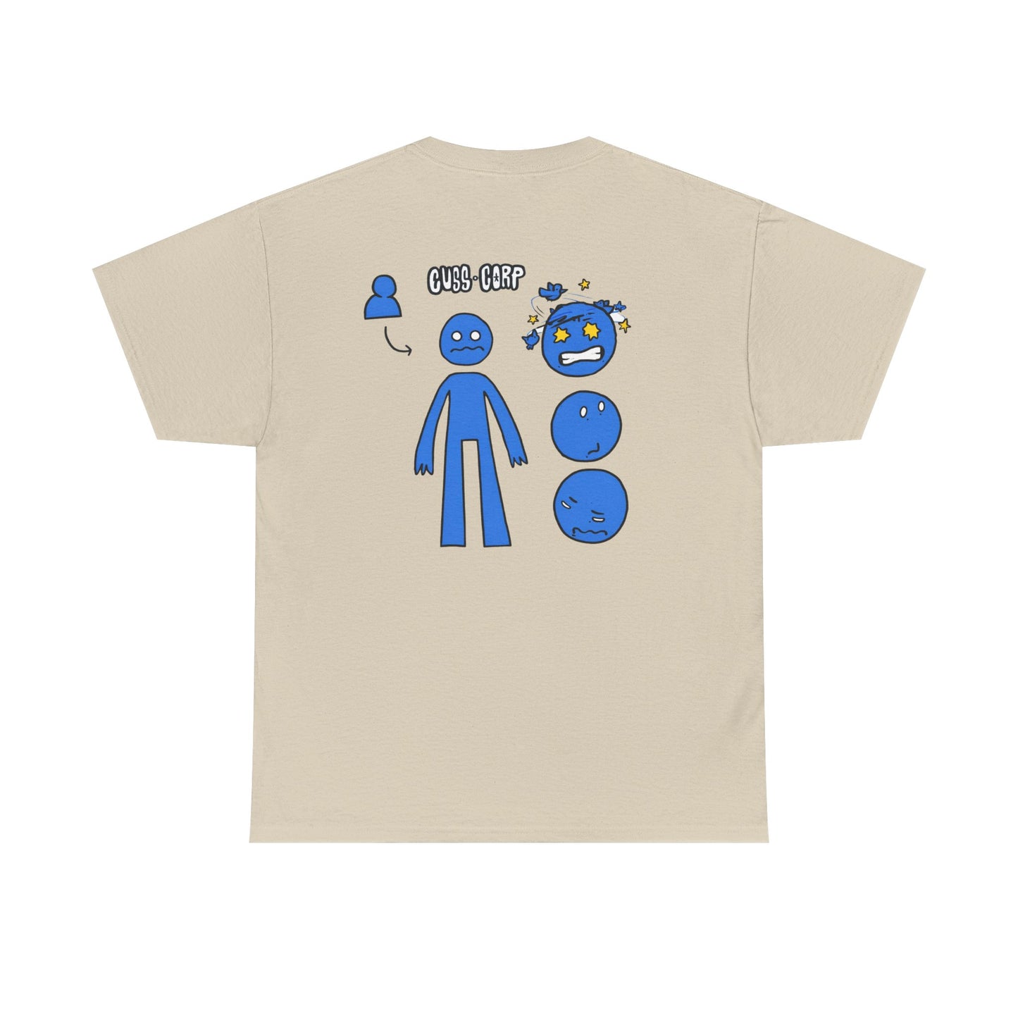 T-Shirt — Blue Mood Emoticon Graphic Tee
