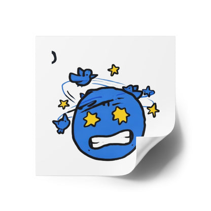 Square Sticker — Emoji with Birds