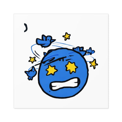 Square Sticker — Emoji with Birds