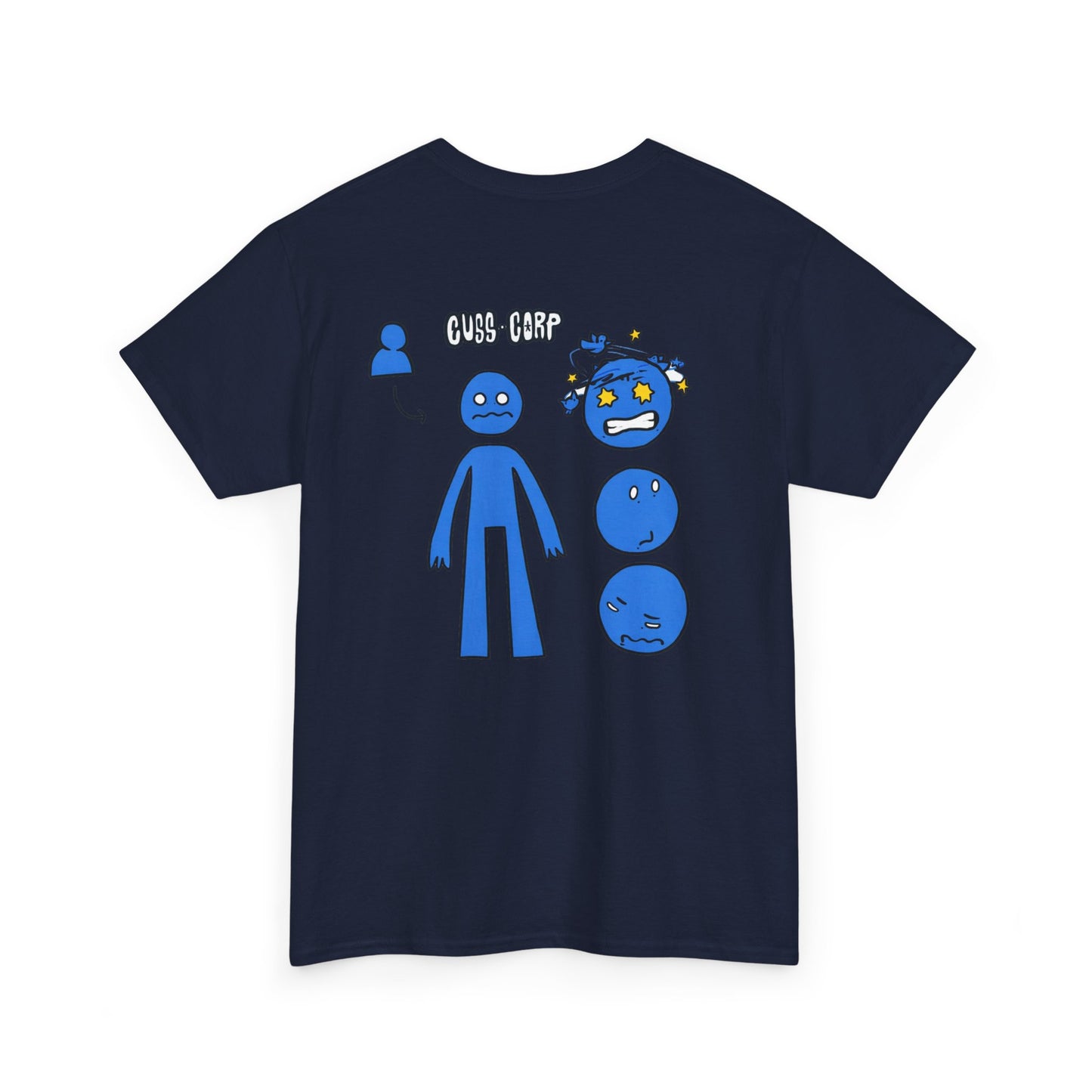T-Shirt — Blue Mood Emoticon Graphic Tee