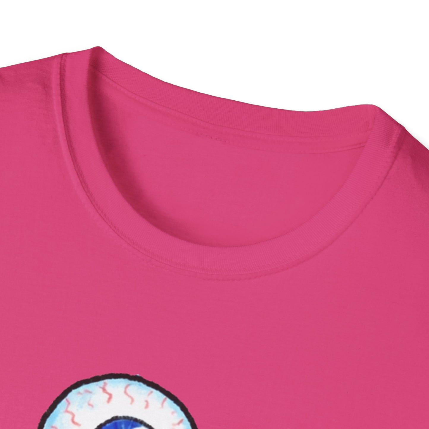 Eyeball Character T-Shirt - Cute Blue One-Eyed Cartoon Tee