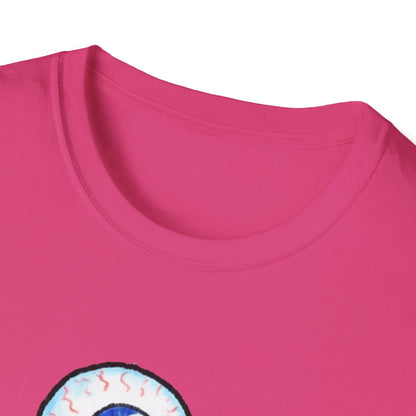 Eyeball Character T-Shirt - Cute Blue One-Eyed Cartoon Tee