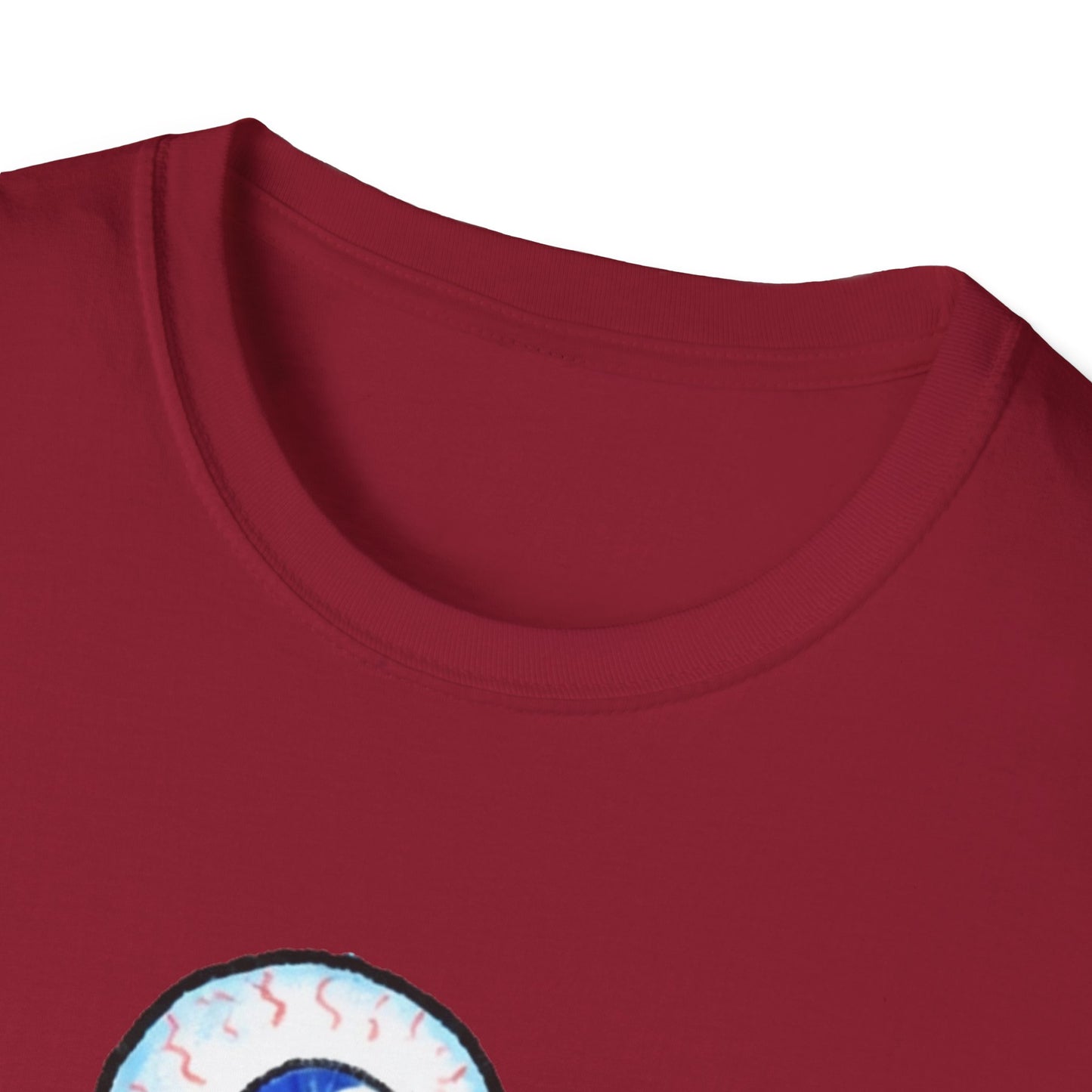 Eyeball Character T-Shirt - Cute Blue One-Eyed Cartoon Tee