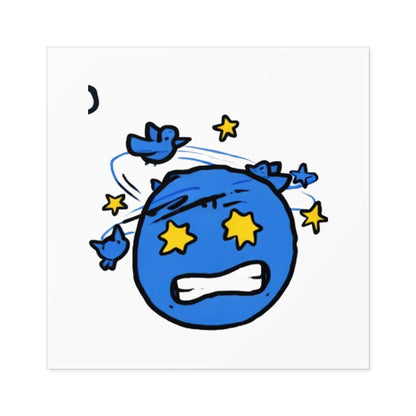 Square Sticker — Emoji with Birds