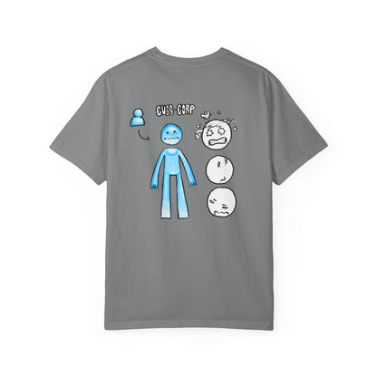 Emotional Stick Figure T‑Shirt — 'CMS‑REP' Expressive Faces Graphic Tee
