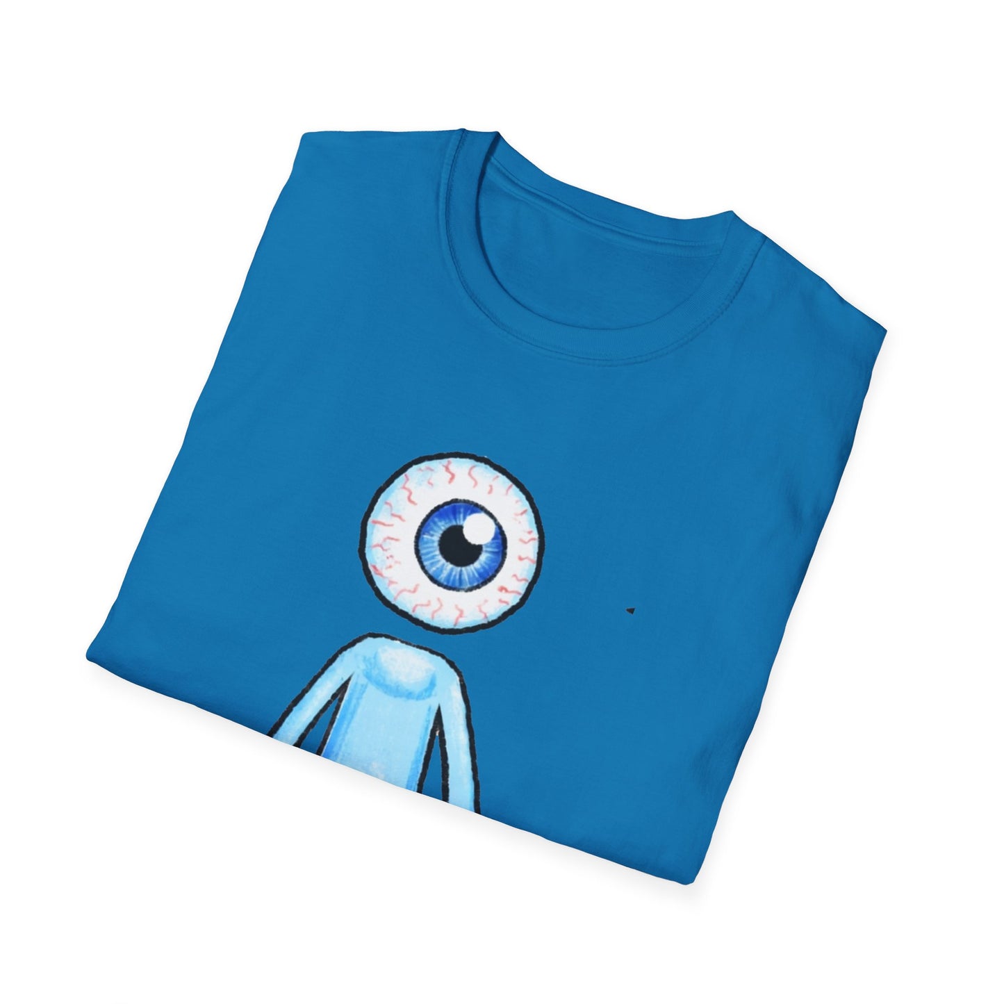 Eyeball Character T-Shirt - Cute Blue One-Eyed Cartoon Tee
