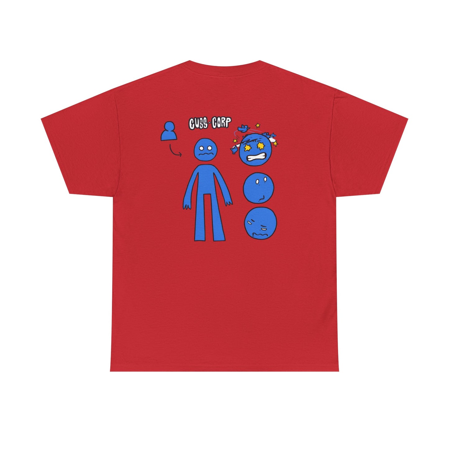 T-Shirt — Blue Mood Emoticon Graphic Tee