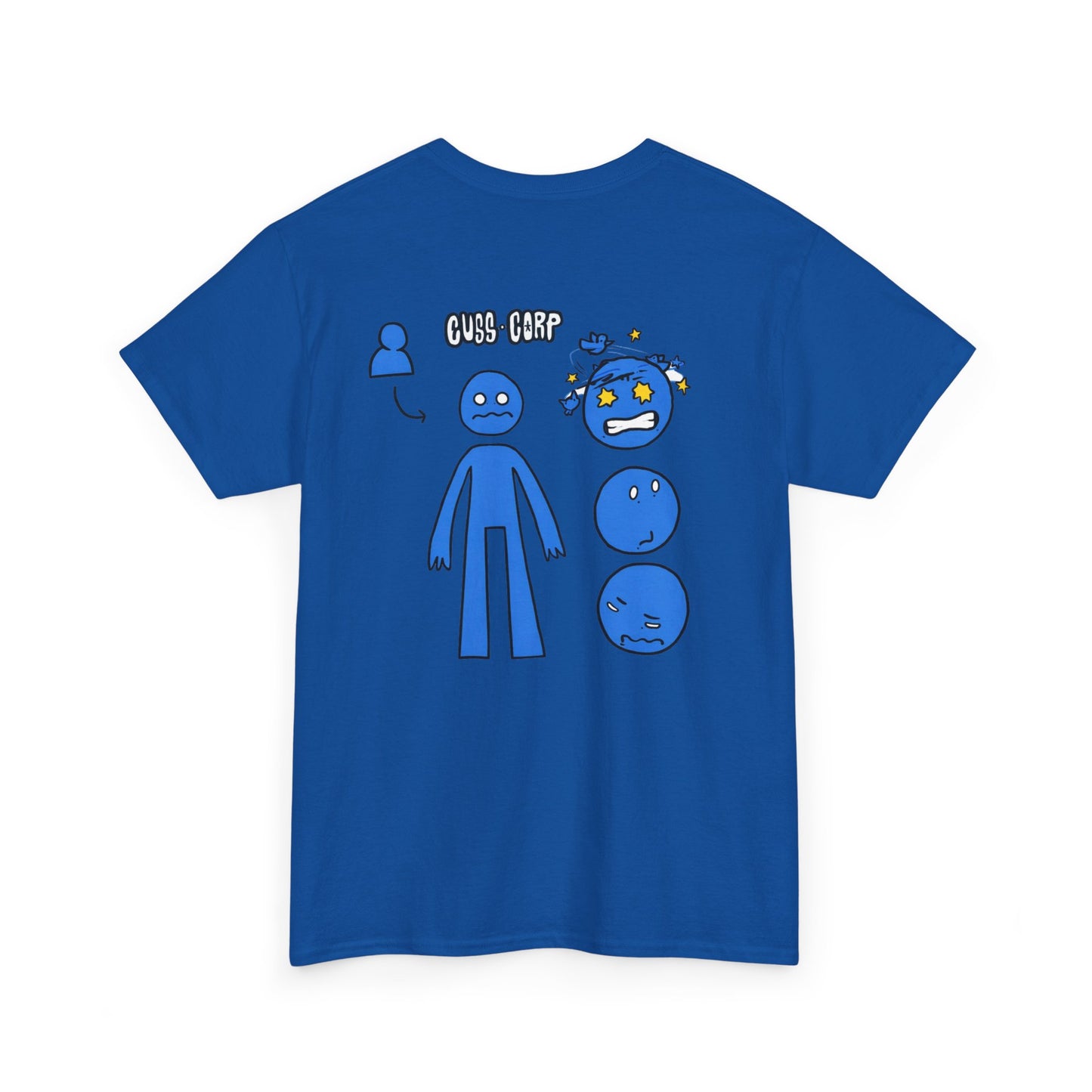 T-Shirt — Blue Mood Emoticon Graphic Tee
