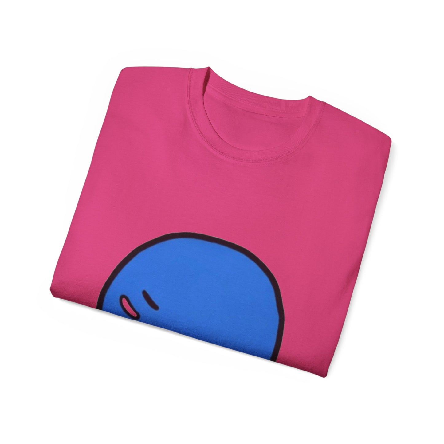 Blue Nervous Emoji T-Shirt — Anxious Face Graphic Tee