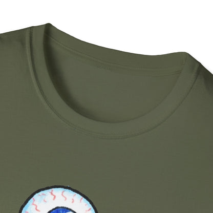 Eyeball Character T-Shirt - Cute Blue One-Eyed Cartoon Tee