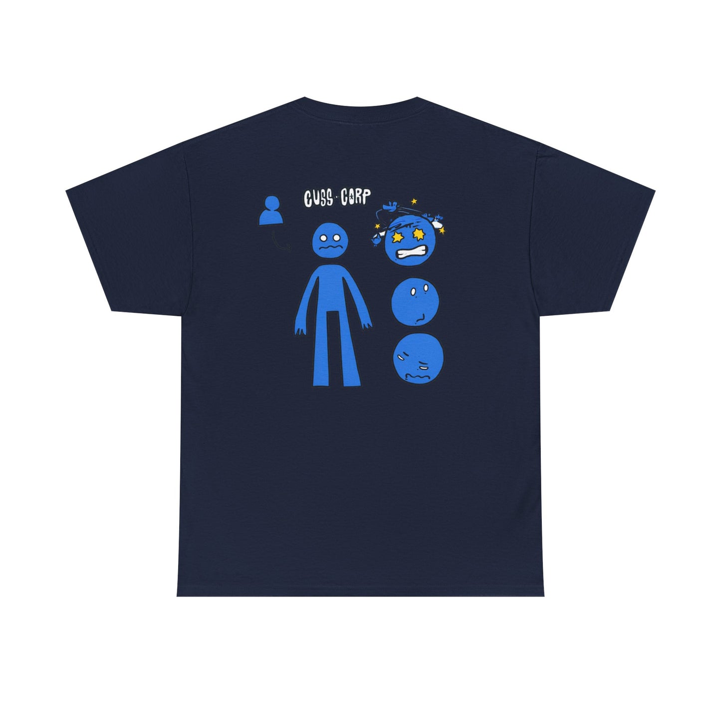 T-Shirt — Blue Mood Emoticon Graphic Tee