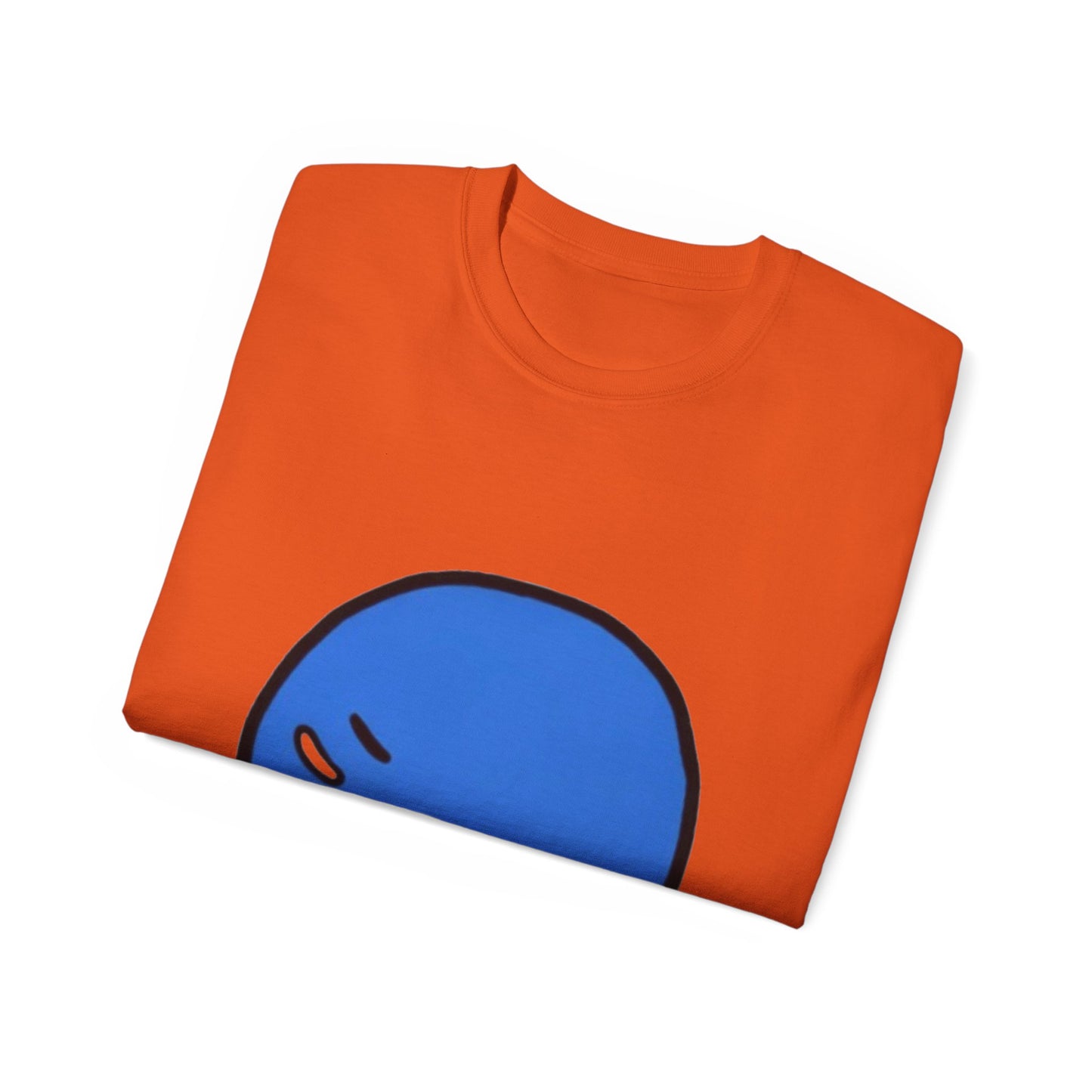 Blue Nervous Emoji T-Shirt — Anxious Face Graphic Tee