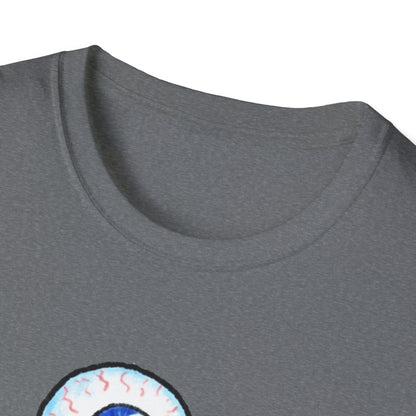 Eyeball Character T-Shirt - Cute Blue One-Eyed Cartoon Tee