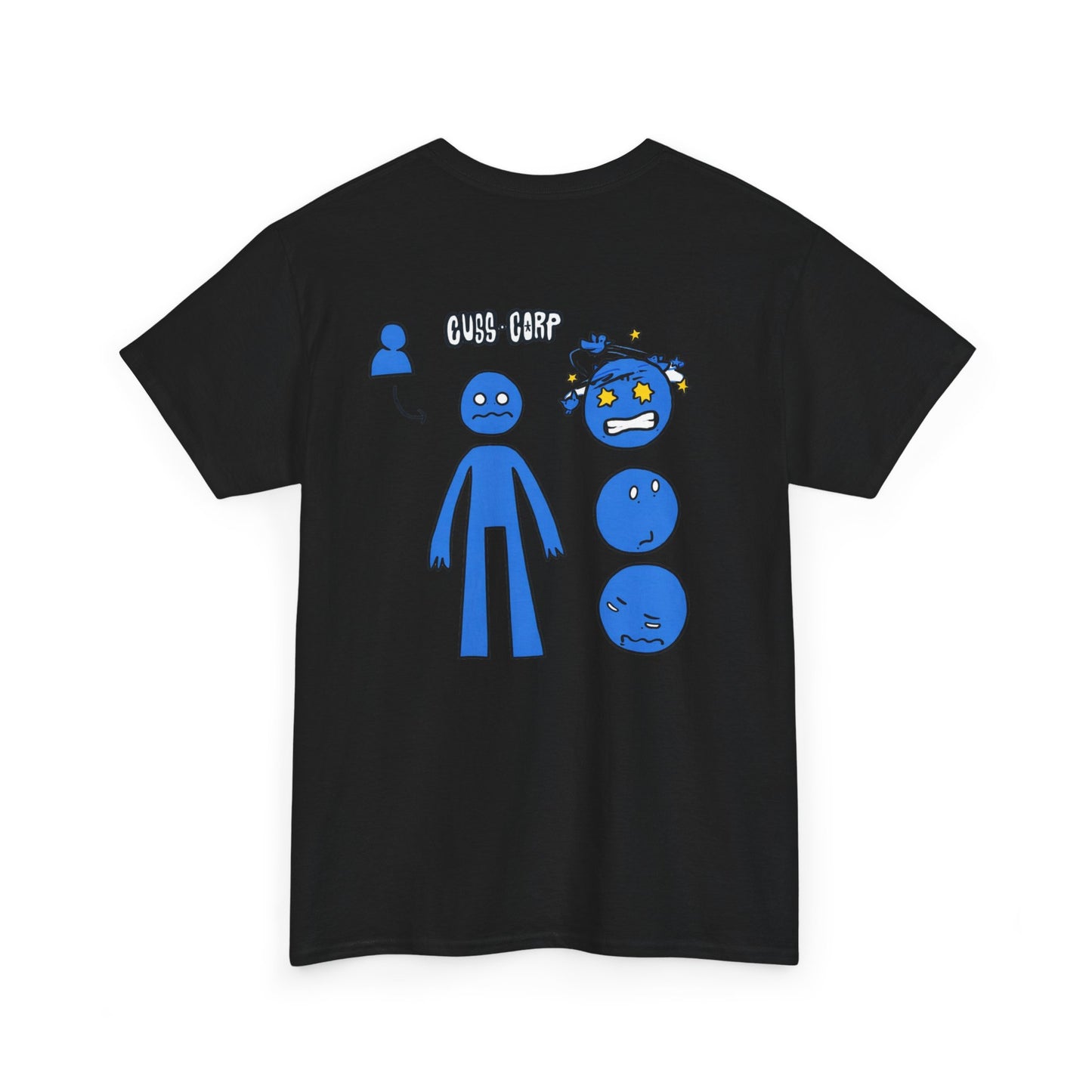 T-Shirt — Blue Mood Emoticon Graphic Tee